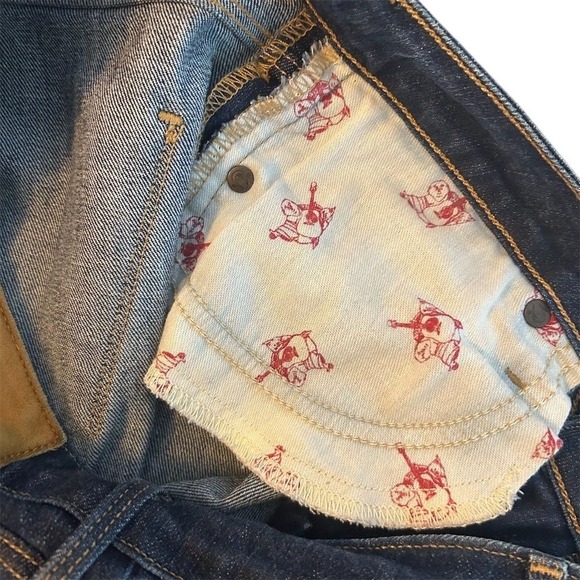 True Religion Womens Jeans Sz 28 Rhinestone Embellished Super T Stitch Skinny - Picture 11 of 16